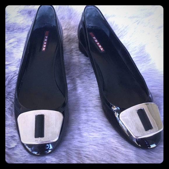 Prada Shoes - Prada Patent leather Logo Classic Shoes